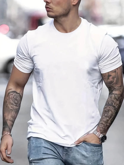 Men's 100% Cotton Summer Loose Paris Creative Letter Impresión Casual Slim Fit Red Lim Camiseta Camiseta de manga corta Top