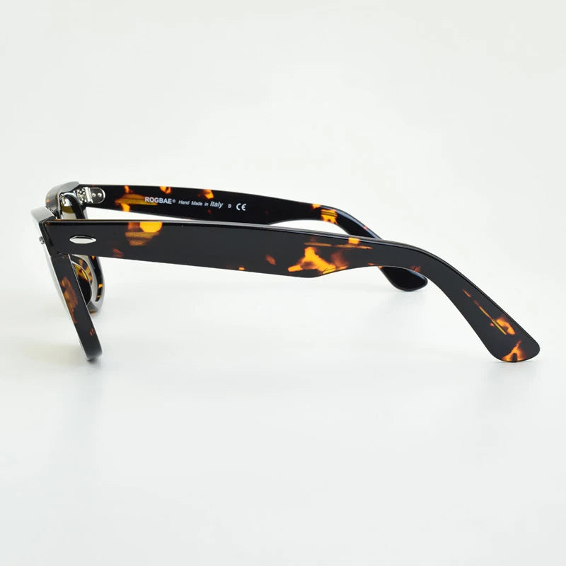 Gafas de sol clásicos lente de vidrio acetato de lentes solares y-2140 diseño de doble remacha gafas elegantes femeninas uv gafas de sol