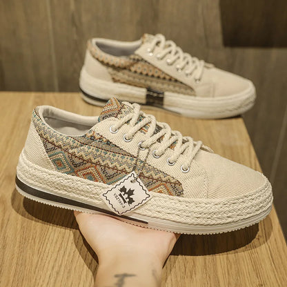 Chaussures décontractées plates pour hommes baskets en toile pour hommes Summer Souffer pêcheur en lin mocassins en tissu confortable Espadrilles