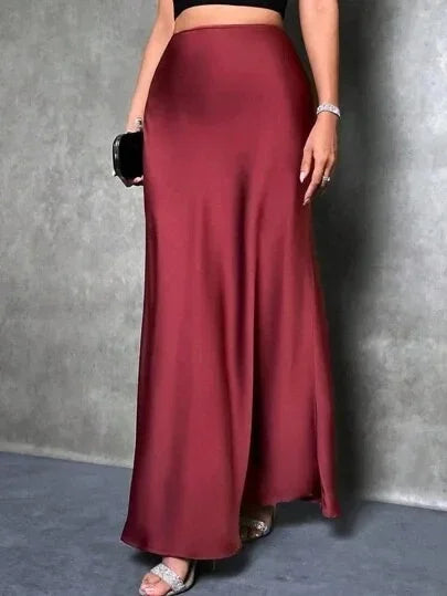 Nuevo estilo de moda europea y americana Velvet A- Falda de línea Línea Vestido largo para mujeres Otoño Invierno 2023 Diseño simple