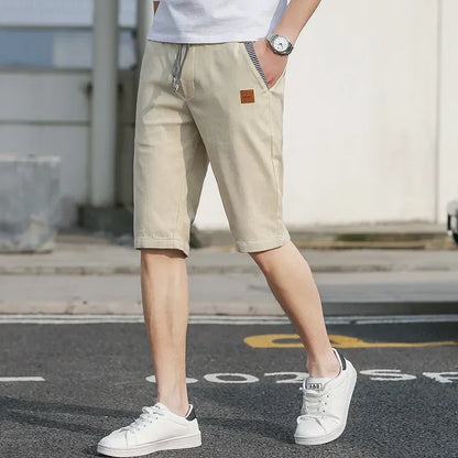 Man Summer Men's Casual Cotton Linen Shorts Beach Short Pants Male Bermudas Trend Breeches Casual Sport Shorts Classic Brand