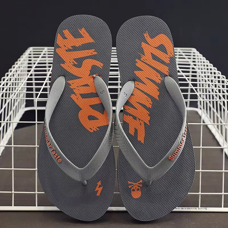 كلاسيك رجل Flip Flops Summer Summer Slims Slides Slippers Slippers Boys Beach Flats Fery Leisure Standals Chanclas de Hombre