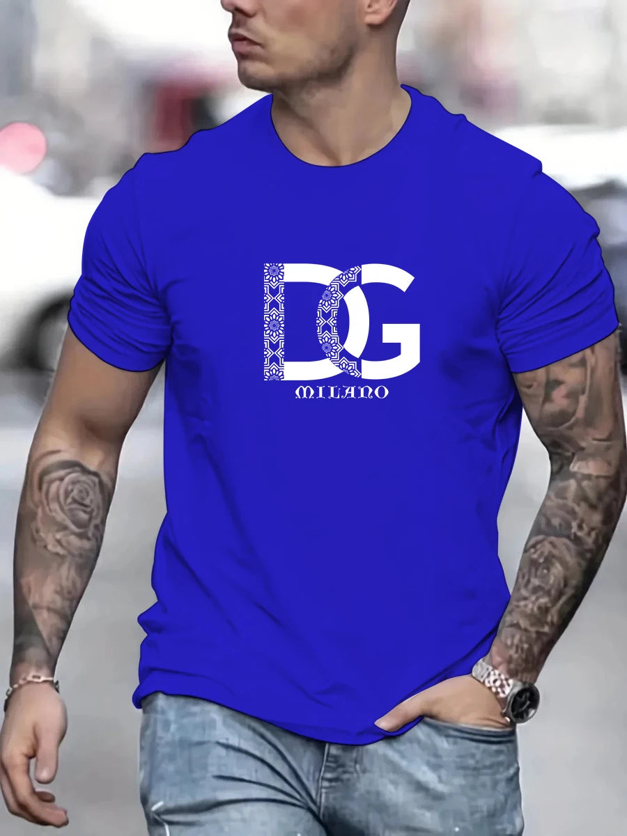T-shirt Summer New High-quality Cotton Short Sleeved letter Printed O-neck T-shirt Fashion Designer Matching Top