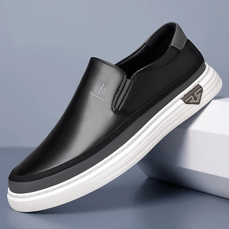 Echte lederen mannen handgemaakte casual schoenen luxemerk 2024 heren Loafers mocassins ademende slip op mannelijke rijschoenen