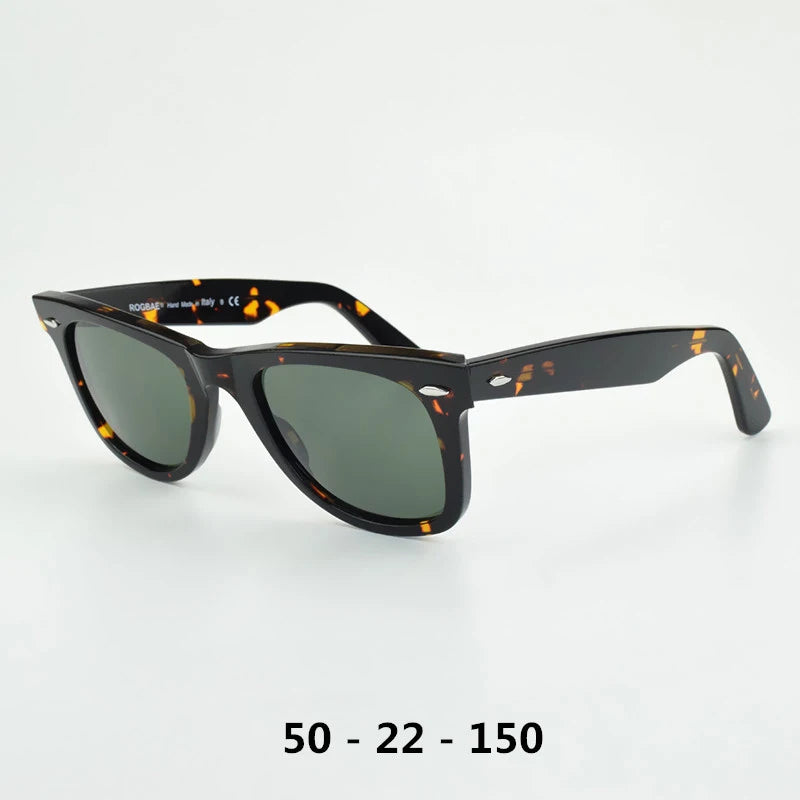 Gafas de sol clásicos lente de vidrio acetato de lentes solares y-2140 diseño de doble remacha gafas elegantes femeninas uv gafas de sol