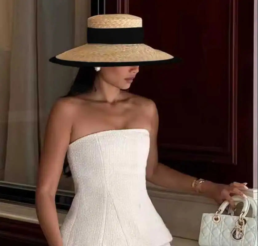 Lafite 2023 Ljetni šešir Ženska ljetna plaža Zaštita od sunca Straw Hat Men's English Jazz Hat Veleprodaja