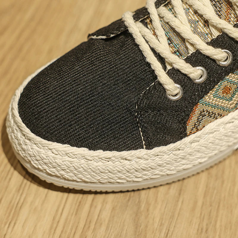 Chaussures décontractées plates pour hommes baskets en toile pour hommes Summer Souffer pêcheur en lin mocassins en tissu confortable Espadrilles