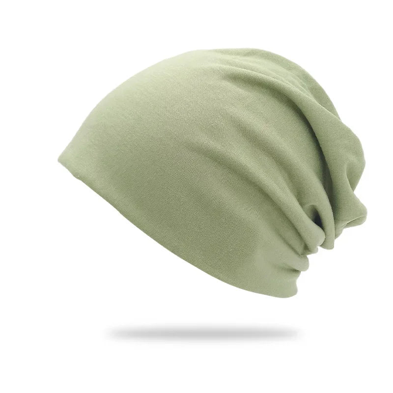 Cotton Slouchy Beanie Hip-Hop Soft Lightweight Running Beanie Adult Dwarf Hat Chemo Cap for Men Women Hip-Hop Sleep Cap Stretchy