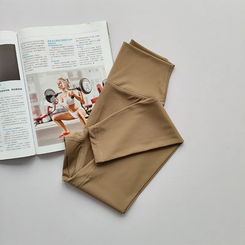 Sport -leggings van hoge kwaliteit voor vrouwen met hoge taille yoga leggings zacht ademende sportpakketten leggings fitness gym elastische broek