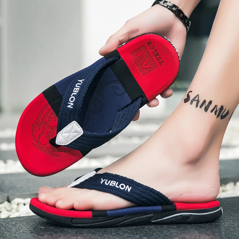 2025 الصيف Flip Flops Men Men Sandals Anti-slip trevable men men beach slippers slippers ourdoor ourdive big 45