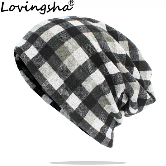 Autumn Spring Men Women Dual-use Skullies Beanies Baggy Soft Chemo Warm Hats Ladies Thin Girl Scarf Loss Alopecia Feminino HT217