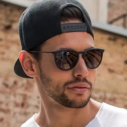 Mode ronde zonnebrillen mannen merkontwerper vintage zonnebrillen mannelijke zwarte retro kat oogframe buiten rijden oculos de sol oculos de sol