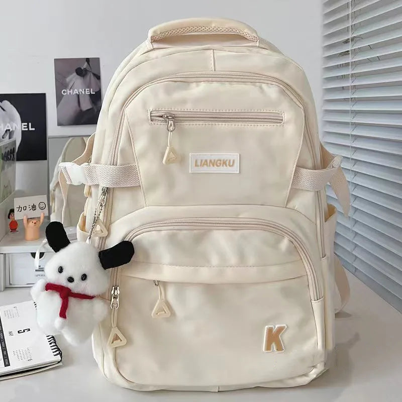 Large Capacity Backpack, Women's Korean Version, Versatile, High School Student, College Student Backpack Trend