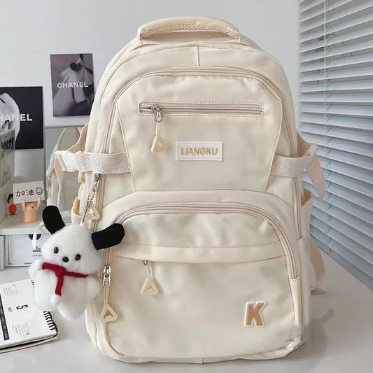 Large Capacity Backpack, Women's Korean Version, Versatile, High School Student, College Student Backpack Trend