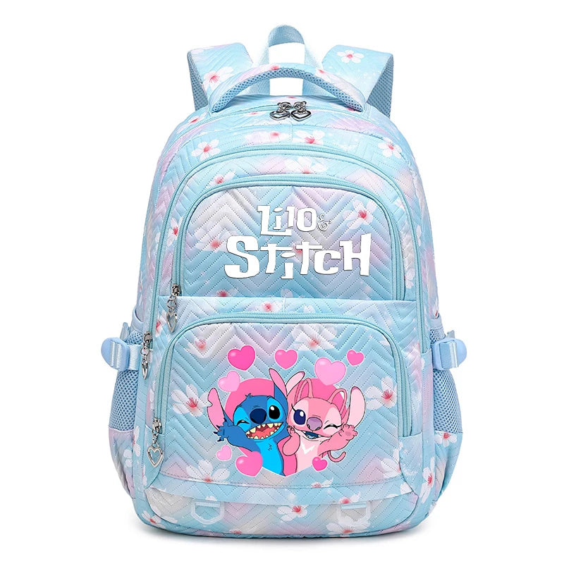 Lilo Stitch Waterproof Large Capacity Backpack for Women Girls Daypack Lightweight Schoolbag Casual Travel Knapsack
