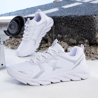 Xtep Running Shoes Non-Slip Soft Women's Sports Shoes Leather Upper Shock Absorption Female Sneakers For Women 879318110073