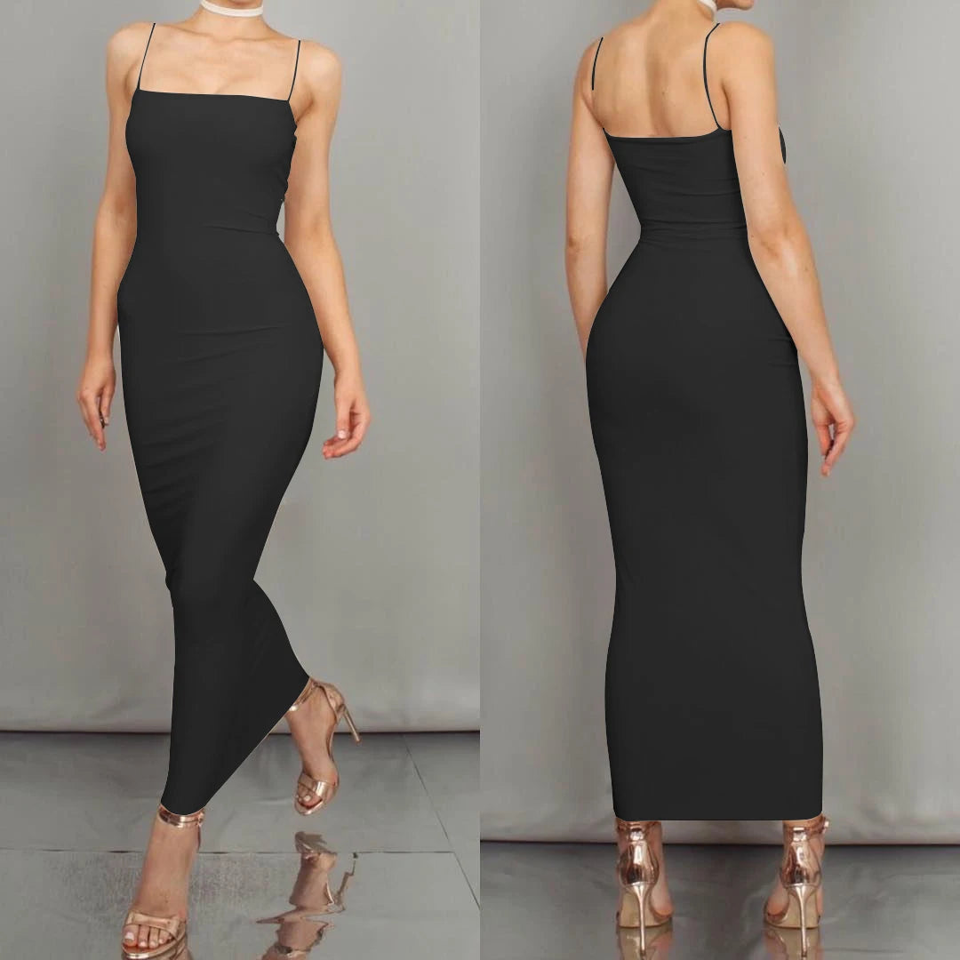 JZ461 Nuovo abito da donna estivo lungo abiti imbracati club abito da stense sexy