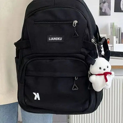 Large Capacity Backpack, Women's Korean Version, Versatile, High School Student, College Student Backpack Trend