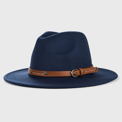 NEWWool Fedora Hat For Women Men Winter Autumn Fashion Church Jazz Hats Viking British Flat Brim Felt Hat Outdoor Casual Fedoras