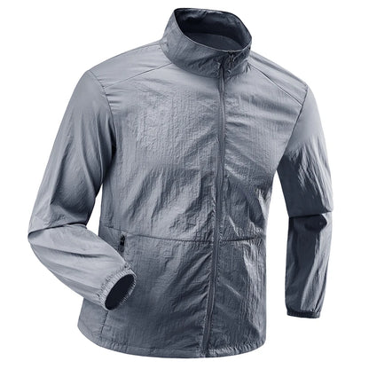 Plus Size 7XL 8XL Summer Hiking Jackets Men Fishing Cycling Hooded Gym Running Coat Outdoor Sun-Protective Thin Jacket Clothing