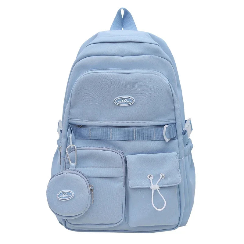 2024 New Multi-pocket Women Backpack High Quality Youth Waterproof Backpacks for Teenage Girls Boys Female School Bag Bagpack