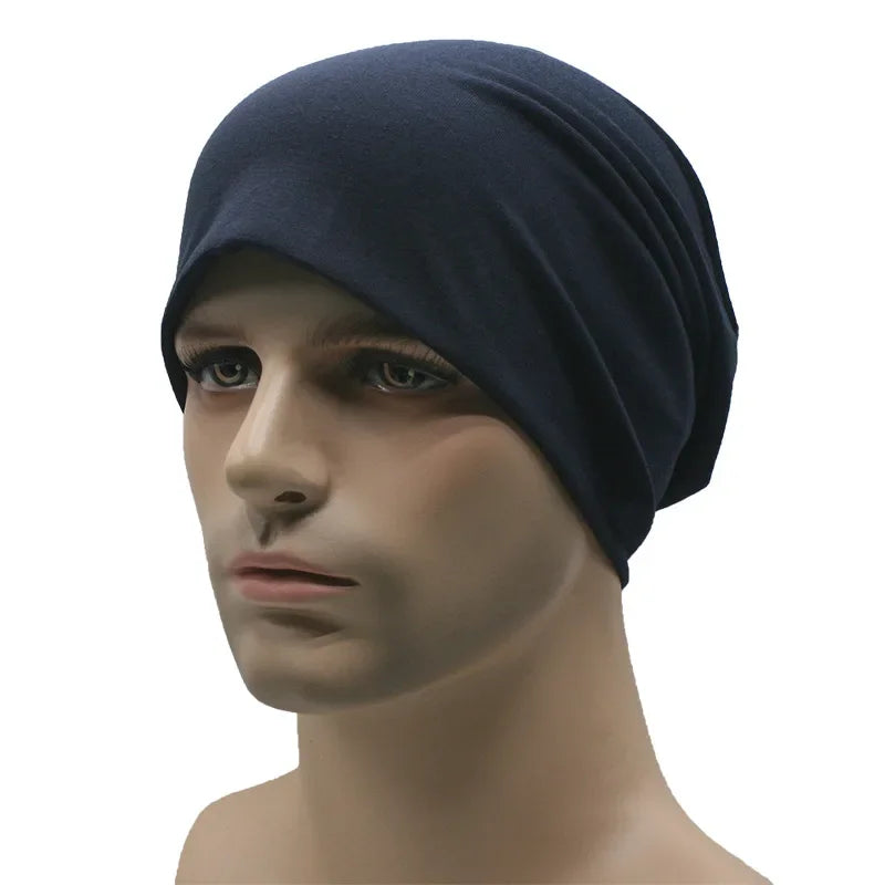 Sombreros de primavera para mujeres Gorro delgado Capa tejida Girl Autumn Cool Candy Color Geanie Hombres Pila de algodón Capa de pila Capa informal