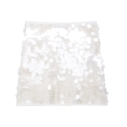 Trafza Sexy Woman Sequins Falda de cintura alta versátil Mini faldas delgadas Zipper 2025 Summer Beach Style Skirt Y2K