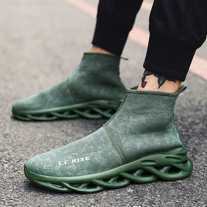Hot Selling Cheap Black Men's Running Shoes Breathable Comfort Running Sneakers Light Slip-on Socks Shoes For Man Large Size 47