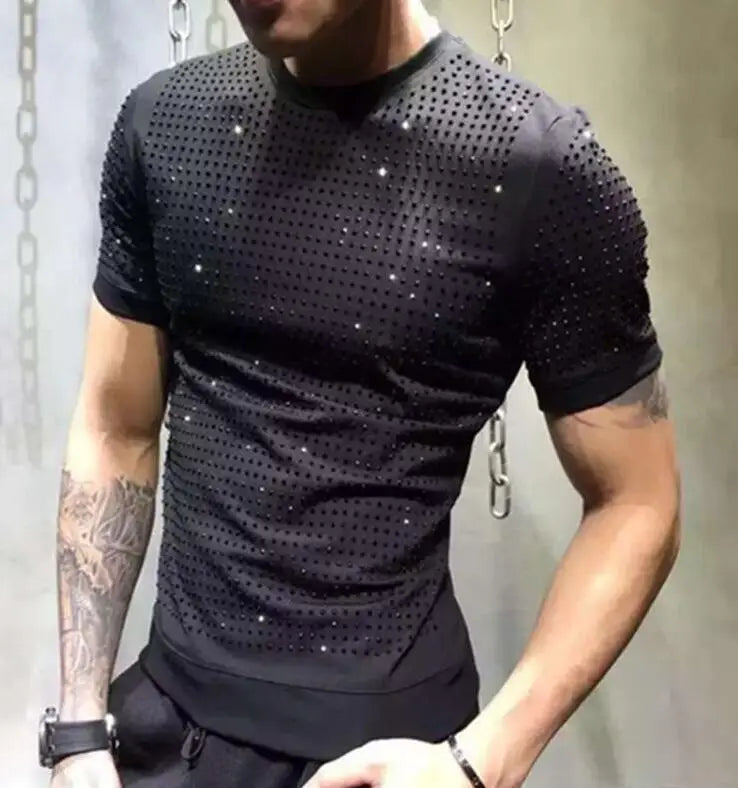 Dizajner muških marki majica Rhinestone majica punk odjeća Dropshipping Hip Hop 2024
