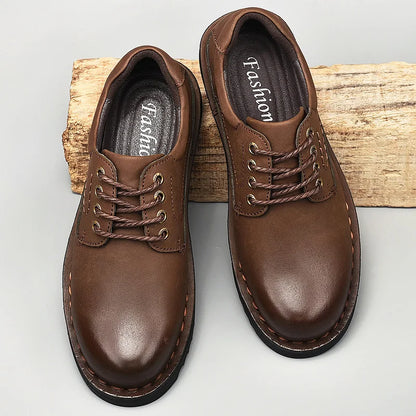 Golden Sapling moda męskie buty zwykłe retro skórzana platforma dla mężczyzn wypoczynek imprezowy obuwie robocze chaussures homme
