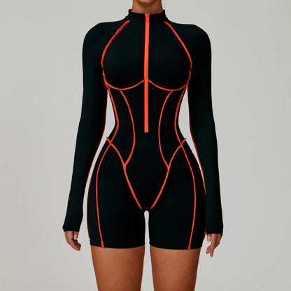 Gym Set Women Jumpsuit Training Yoga Suit Sportswear Women Long Sleeved Sports Fitness Rompers Female Push Up Workout Bodysuits