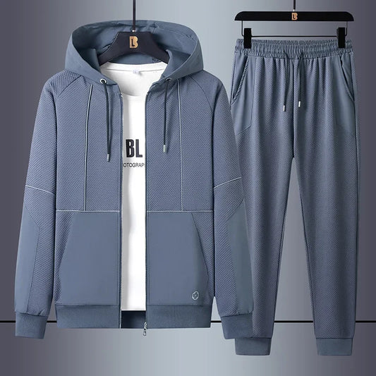 2024 muškarci zimski sportski odijeli casual na otvorenom jakne s patentnim zatvaračem i trenirke trčanje set muški hoodie tracksuit trčanje muške odjeće