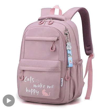 Stelpuskólapoki bakpoki bakpakki fyrir unglinga konur börn kvenkyns bleikur skólatösku aðalhár pokaplata unglinga unglinga barnabörn