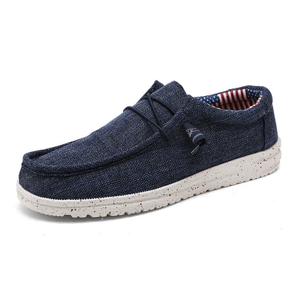 Sommer beige mænds afslappet loafers stor størrelse 47 komfortable flad lærred sko mand båd sko let slip-on drivesko til mænd