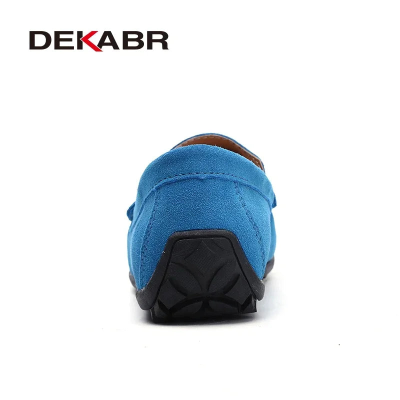 Dekabr Brand Fashion Summer Style Soft Loafers ægte læder høj kvalitet fladt afslappet sko åndbare mænd lejligheder køresko
