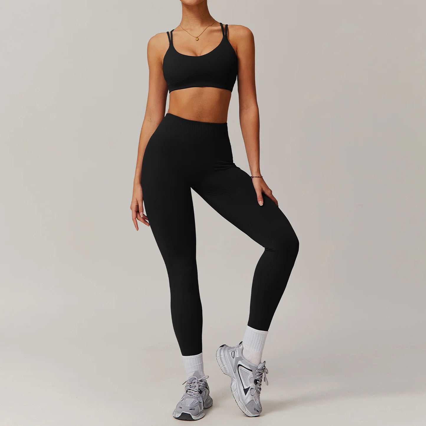 Yoga Set Gym Clothes Sportswear Yoga Suits For Women Fitness Long Sleeved Jacket Tracksuits Sports Bra Gym Set Seamless Leggings