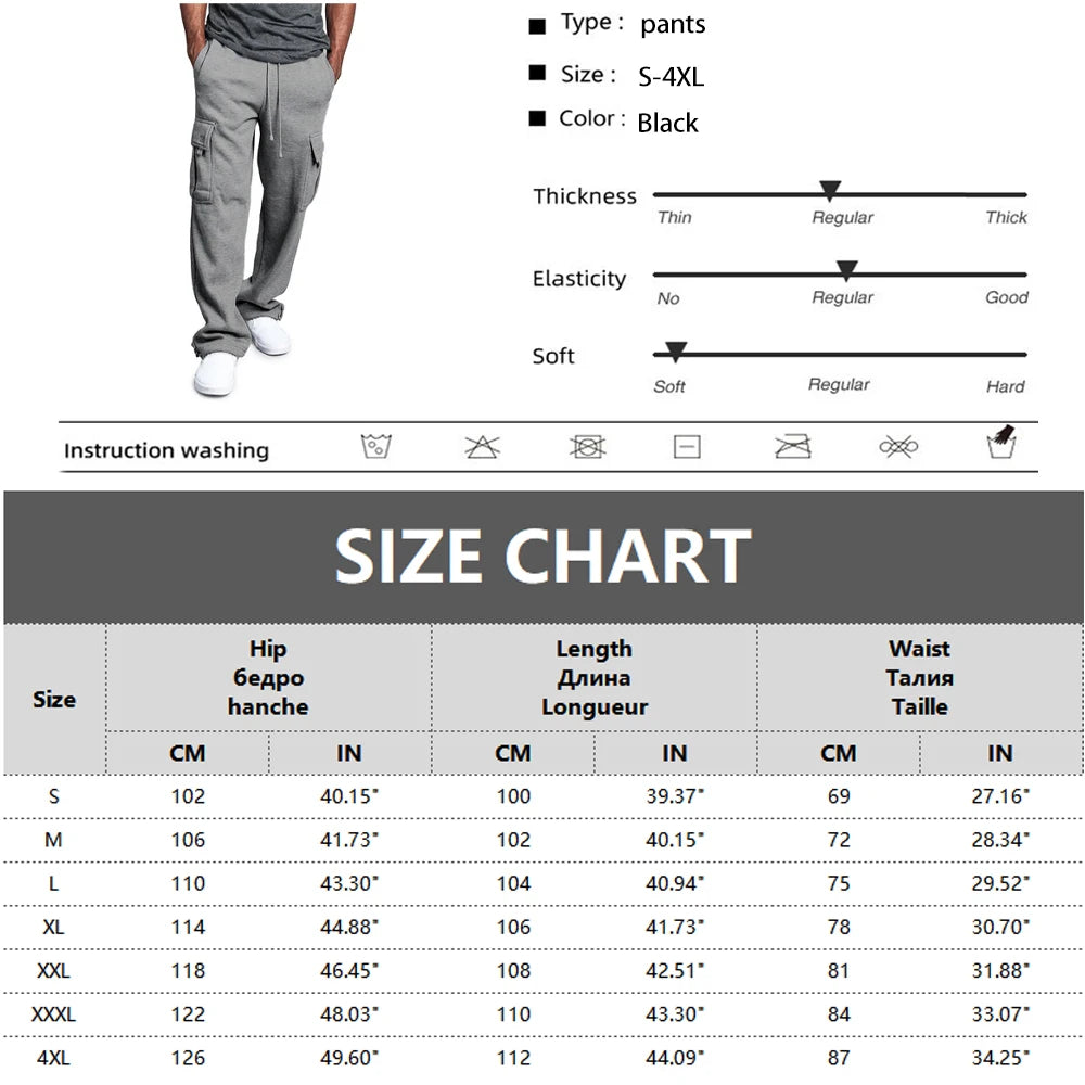 Herren-Jogginghosen Gerade fit Jogger für Sport und Streetwear Lose übergroß