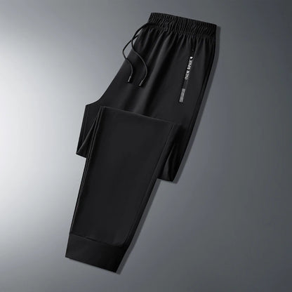 Ice Seide neue Hosen für Männer Sommer Dünne Stil Sport trockneter, gerade getrocknetes Bein Draping Wide Leg Hosen lässige lange Hosen für Männer