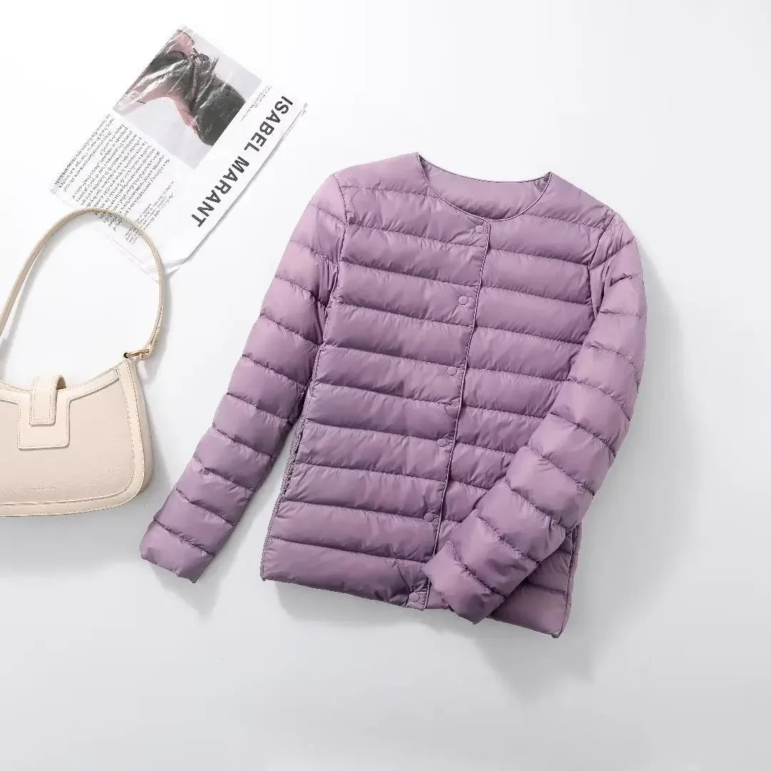 Plus size 2023 Nuova autunno inverno da donna calda Duck White Down Slim Down Slim Down Female Fashion Ultra leggero Paintoni da palla confezionabile