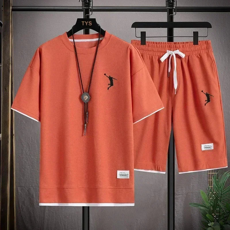 T-shirt masculin et shorts décontractés, vêtements de sport respirants et élégants, vêtements de sport haut de gamme élégants, nouveau pour l'été 2025