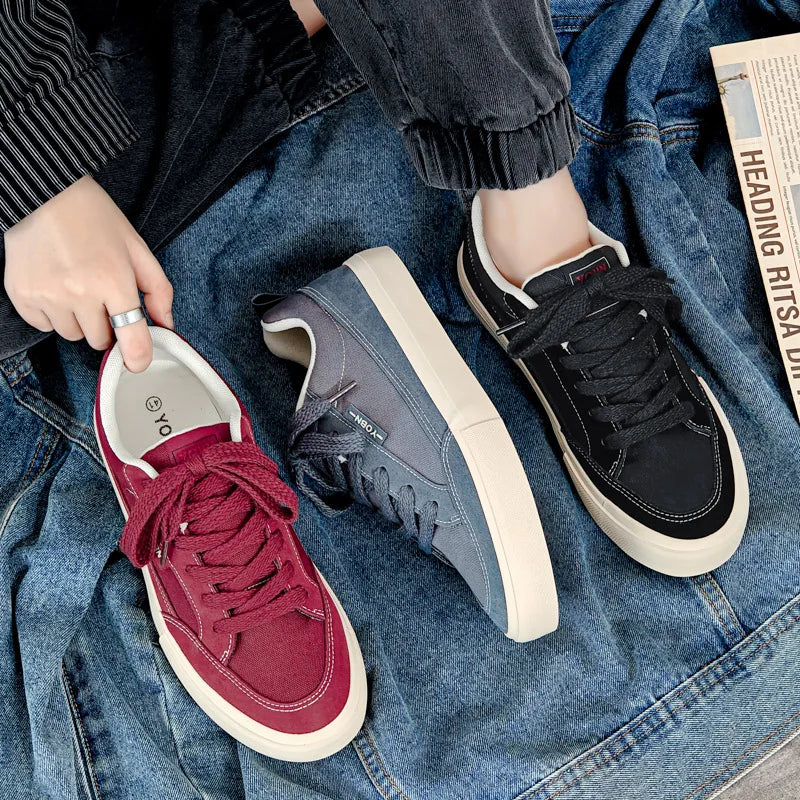 New Fashion Trend Comfortable Men's Canvas Shoes Breathable Soft Non-slip Wear-resistant Flat Shoes Outdoor Casual Shoes