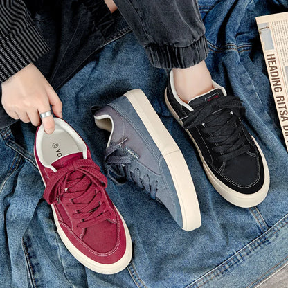 New Fashion Trend Comfortable Men's Canvas Shoes Breathable Soft Non-slip Wear-resistant Flat Shoes Outdoor Casual Shoes