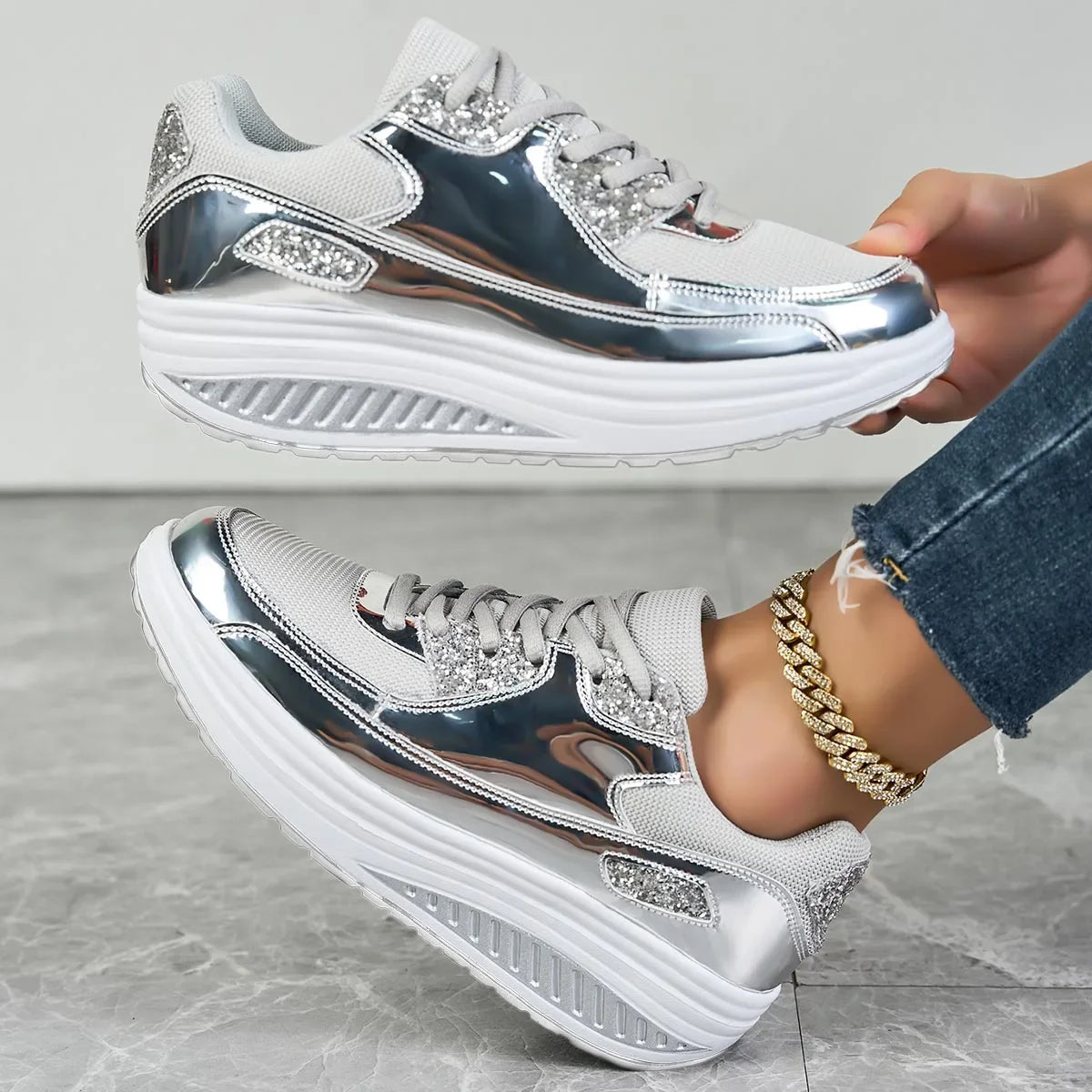 Mesh hengittävä naiset rento lenkkarit pitsi up vulkanoidut kengät naiset alustan lenkkarit naiskengät plus koko zapatos de mujer