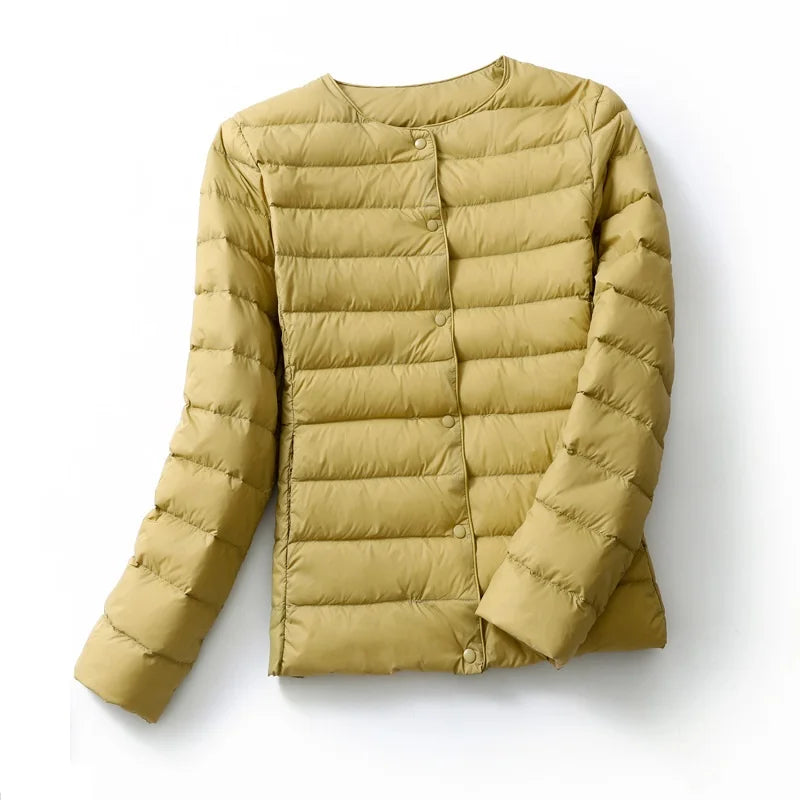 Woman Ultra Light Down Jacket Portable Parka Matte Fabric Casual Duck Down Coat Warm Liner Lightweight Outwear Good Quality