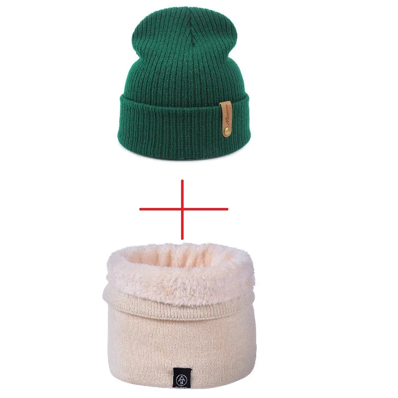 Brand Oohmy Knitted Hats for Men Women, Skullies Caps, Warmer Bonnet, Casual Cap, Monochromatic, Male and Female, Winter, 2024