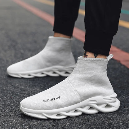 Hot Selling Cheap Black Men's Running Shoes Breathable Comfort Running Sneakers Light Slip-on Socks Shoes For Man Large Size 47