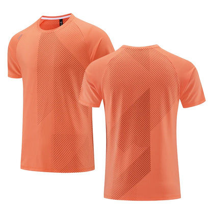 Snelle droge mannen Running T-shirt Fitness Sports Top Gym Training Shirt Ademend joggen Casual Sportswear