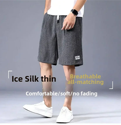 Men's Ice Silk Casual Shorts Loose Fit Summer Style Big Pants Versatile Outerwear For Men Comfortable Underwear