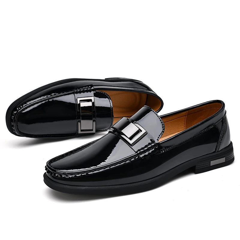 Patentskinn Loafers menn tilfeldige sko for gentleman loafer formelle sko instappers heren stor størrelse 47 48