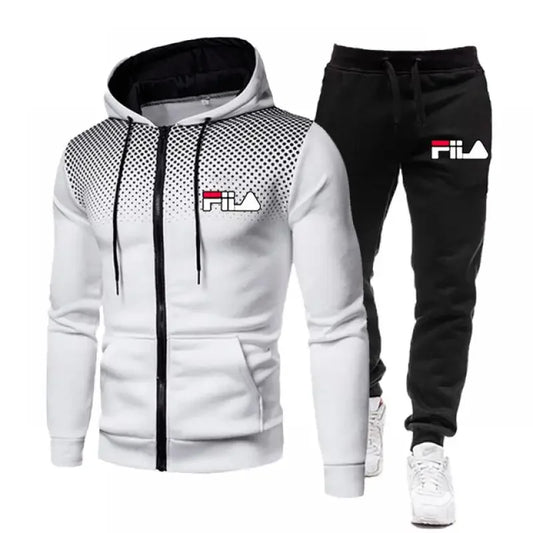 Męska wiosenna i jesienna nowa odzież sportowa, swoboda bluza, zwykły sport sportowy, zestaw do joggingu, garnitur, bluza z kapturem + długie spodnie